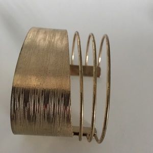 Gold tone cuff bracelet